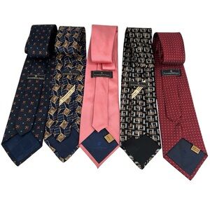 Ermenegildo Zegna 100% Silk Men Neck Tie made in Italy Retro Textured Abstract 5